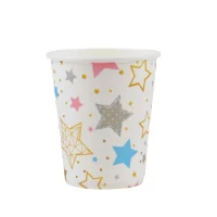 Стакан бумажный "Цветные звезды", 250мл, набор 6шт, 3968788  - фото