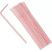 Соломка для коктейлей 5*210 мм 1/250 с гофрой, полосатая/цветная  - фото