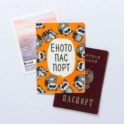 Обложка для паспорта "Енотопаспорт"  - фото