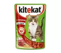 KITEKAT с говядиной в соусе 85 грамм  - фото