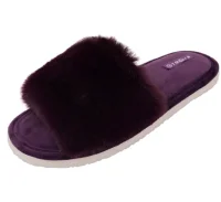 Туфли домашние женские открытые HR942-004-1 (баклажановый,38 (QR)) Фиолетовый - фото