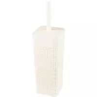 Комплект WC OSLO (подставка + ёрш) молочный туман,  арт. PT1356МЛ-16 Молочный - фото