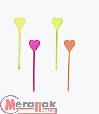 ШПАЖКА  8,5 СМ "СЕРДЕЧКО" 1/250 в пакете Р Разноцветный - фото