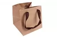 Пакет подарочный 40*40*40см Крафт L65 Коричневый - фото
