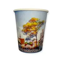 Стакан бумажный 250мл для горячего Светлогорск 50шт Голубой - фото