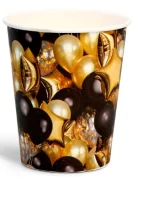 Стакан бумажный "Черное золото", шары, набор 6 шт. 9500615 (80) Страна Карнавалия  - фото