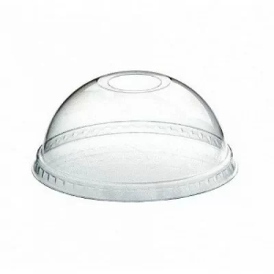 Крышка для стакана РЕТ d95мм купол с отверстием, 50 шт Прозрачный - фото