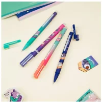 Ручка гелевая стираемая MESHU "Catbox" синяя, 0,5мм, корпус ассорти, софт-тач, арт. 343469 Микс - фото