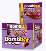 Печенье глазированное ТМ "BOMBBAR" со вкусом "Брауни классический" 50 гр   - фото