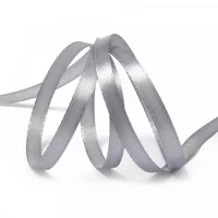 Лента тканная атласная  6мм*25Y Серебрянная, арт. 0925-06/179, F014-06/59  - фото