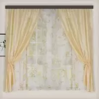 Комплект штор для кухни Романтика Шампань - фото