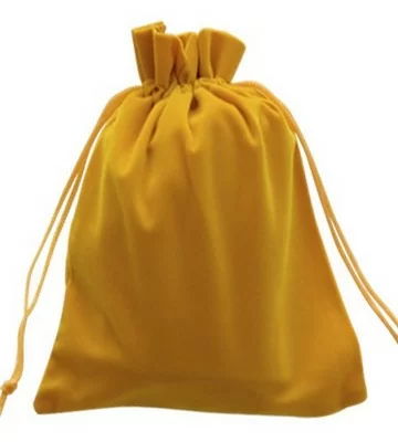 Мешки бархатные желтые 15*17см Желтый - фото