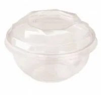 ТЦ10шт Комплект: Креманка КД-117дно + крышка КД-117 прозр Прозрачный - фото