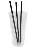 Соломка 7*240 мм 1/500 прямая черная в инд упаковке Черный - фото