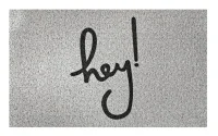 Коврик придверный Dekorelle LAPSHA 107 Hey!, 40X60см, 120107 (серый) Серый - фото