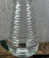 Ваза "Капля 2 волнистая" прозрачный 92-017-24 см., арт. 4840165811 Прозрачный - фото