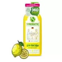 Гель для мытья посуды "Synergetic" концентрированный Лимон, 1 литр 103101  - фото
