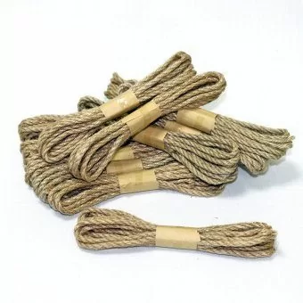 Шнур декоративный ДЖУТ 3м 12шт в упаковке, 1800 шт в коробке, арт. ЛС22536-4  - фото