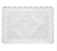 Салф. кружев. прямоуг. 30см*41см 1/10  Белый - фото