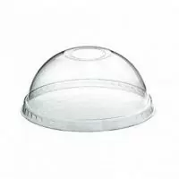 Крышка для стакана РЕТ d95мм купол с отверстием, 50 шт Прозрачный - фото