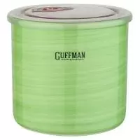 Керамическая банка с крышкой Guffman большая, зеленого цвета Зеленый - фото