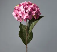 Цветок искусственный декоративный "Гортензия" 70*19см, 1шт, розово-сиреневый Сиреневый - фото