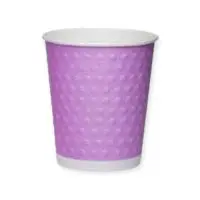 Стакан бумажный д/гор двуслойный 250мл Д80 Bubbles лаванда 40шт, арт. 65756 Лавандовый - фото