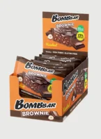 Печенье глазированное ТМ "BOMBBAR" со вкусом "Брауни с фундуком" 50 гр   - фото