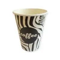 Стакан бумажный 350мл для горячего Зебра Кофе D90 5 шт  - фото