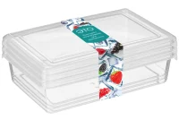 Комплект контейнеров для заморозки "Asti" прямоугольных 0,75л х 3 шт. (бесцветный), арт. 221100801/00 Комплект контейнеров для заморозки "Asti" прямоугольных 0,75л х 3 шт. (бесцветный), арт. 221100801/00 Прозрачный - фото