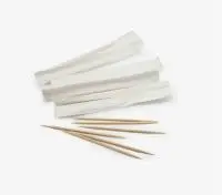 Зубочистки бамбуковые в инд./уп. в бумаге 1000 шт./уп. 1/50 Бежевый - фото