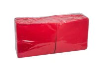 Салфетки бум. 33*33 2сл 200л красный1/4 слож (9) Красный - фото