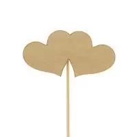 Топпер-фигура Два сердца №1 9см, Т032  - фото