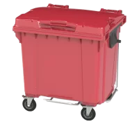 Бак для мусора 1100л с крышкой (20.807.1.20.PE;21.056.20.PE) 24.C19  Красный - фото