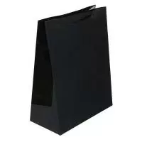 Пакет бум. черный ламинир. с ручками 240*90*360  - фото