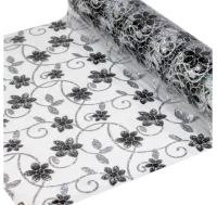 Силиконовое покрытие Dekorelle 168-S, размер 0,6x20м, пог/м  серебро/прозр.фон 214168-1 Серебро - фото