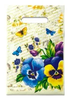 Сумка-пакет 20*30/30мкм проруб. ручка Глори ПВД Разноцветный - фото