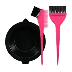 Набор для окраски волос Lei (ванночка+2 кисти), цвет ассорти  - фото
