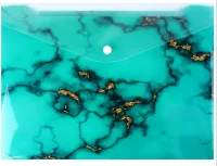 Папка-конверт на кнопке А4 Mable с дополнительным карманом 040490 Бирюзовый - фото