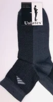 Носки мужские ЮСТА (хлопок) спортивные, полусетка, темно-серый, р.39-40, арт. 1С19 Серый - фото