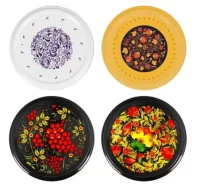 Крышка винтовая д.82 Русские узоры 1/20 (12) Микс - фото