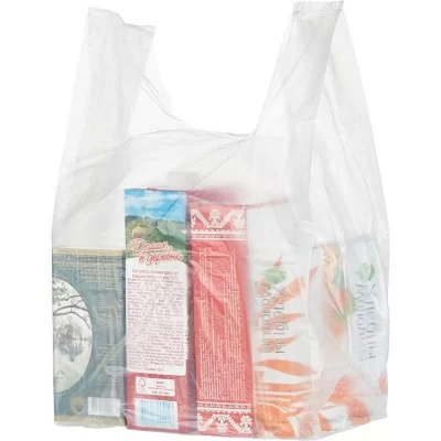 Майка-пакет 30*7*55 12мк 1/100 белая К, арт. RI-029 Белый - фото