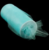 Фатин средней жесткости в шпульках,100% нейлон, арт.TBY.C шир. 50мм цв.16 голубой уп.22.86м Голубой - фото