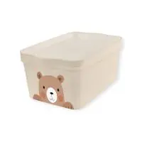 Ящик для хранения Keeplex Happy 7,5 л 32х21,1х14,1 см Bear, LA512511001 (10) Бежевый - фото