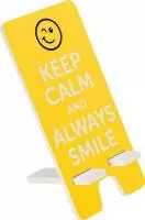 Подставка для телефона 9*19 см "Always smile"  Желтый - фото