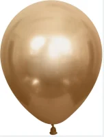 Шар латекс(1) (12''/30 см) Золото (522), хром, 12 шт, 812051/12  - фото