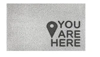 Коврик придверный Dekorelle LAPSHA 104 You Are Here, 50X80см, 121104 (серый) Серый - фото