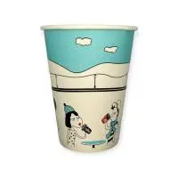 Стакан бумажный 350мл для горячего Встреча D90 5 шт Разноцветный - фото