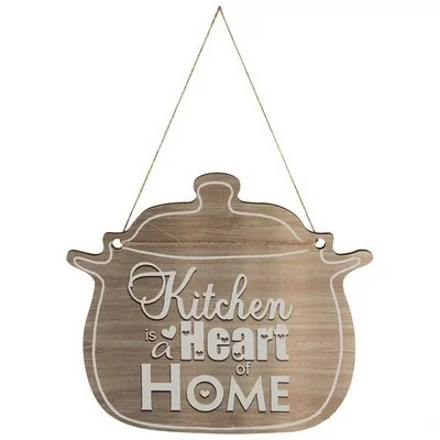 Табличка декоративная "The kitchen is the heart of the home" ИТ-029 Волшебная страна   - фото