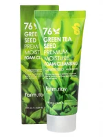 KR FarmStay Пенка для умывания "Green Tea Seed Premium Moisture", 100мл  - фото